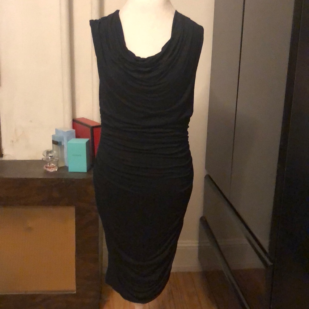 Black fitted dress
